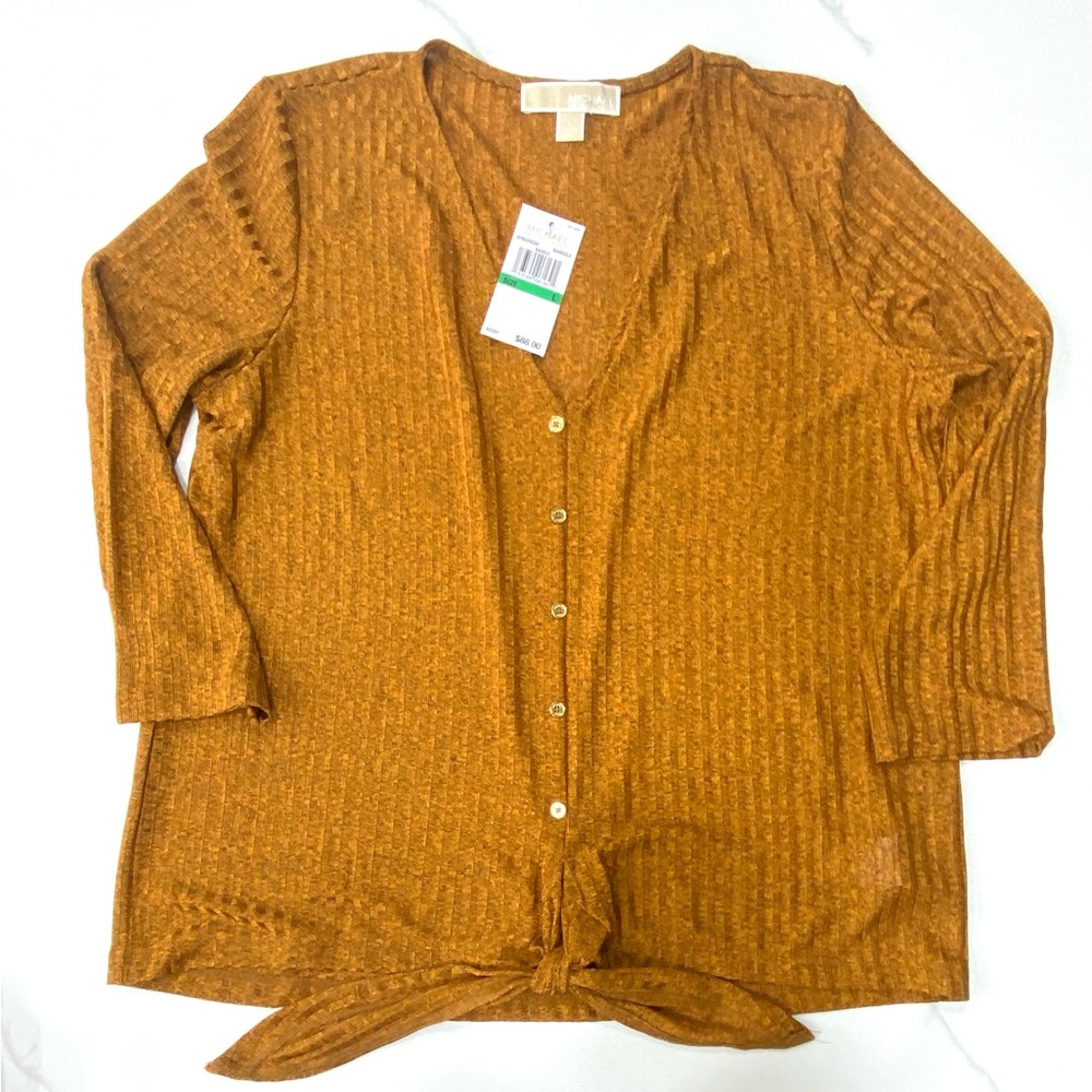 Michael Kors Marigold Blouse, Size Large, new with tags